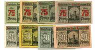 Rheinland 4x20 Pfg. 4x75 Pfg. 9.3.1920 Kempen, I/I- 28,00 EUR  Excl. 9,50 EUR Verzending