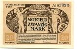 Pfalz 20 Mark 8.11.1918 Kusel,Distriktgemeinde, unz 10,00 EUR  Excl. 9,50 EUR Verzending