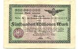 Rheinland 500 Mio. Mark 10.10.1923 Reichsbahn K&ouml;ln, III 18,00 EUR  Excl. 9,50 EUR Verzending