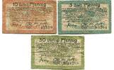 Ostpreu&szlig;en 5 Pfg. 10 Pfg. 50 Pfg. 24.5.1917 Johannisburg, gebraucht 10,00 EUR  Excl. 9,50 EUR Verzending