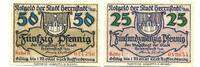 Schlesien 25 Pfg. 50 Pfg. o.D.1920 Herrnstadt, I/I- 10,00 EUR  Excl. 9,50 EUR Verzending