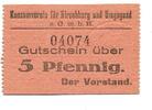 Schlesien 5 Pfg. o.D.1918? Hirschberg,Konsum-Verein e.G.m.b.H., I/I- 30,00 EUR  Excl. 9,50 EUR Verzending