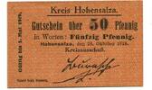 Posen 50 Pfg. 28.10.1918-1.5.1919 Hohensalza, I/I- 22,00 EUR  Excl. 9,50 EUR Verzending
