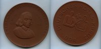 DDR/Dresden, Porzellan-Medaille William Harvey 1578-1657, -