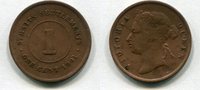 Straits Settlements 1 Cent ~ Victoria ~ -