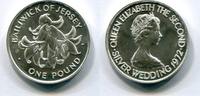 Jersey 1 Pound ~ Elisabeth II. ~ -