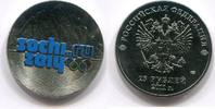 Russland 25 Rubel ~ Olympiade Sochi / Farbmünze ~ -