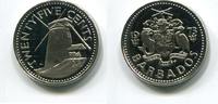 Barbados 25 Cents ~ Windmühle ~ -
