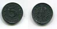 Österreich 5 Groschen ~ Überprägt auf 5 Pfennig 3. Reich ~ -