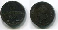 Frankreich 1 Centime 1850 A ~ Republik ~ ss 16,00 EUR  plus 8,00 EUR verzending
