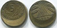 Deutsches Reich 5 Pfennig ~ Rentenpfennig mit Dezentrierung / Fehlprägung ~ -