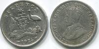 Australien 6 Pence ~ Georg V. ~ -