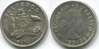 Australien 6 Pence ~ Elisabeth II. ~ -