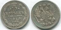 Russland ~ Nikolaus II. ~ 10 Kopeken 1910 ss