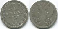 Russland ~ Nikolaus II. ~ 20 Kopeken 1901 s+