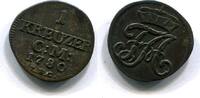 Sachsen Albertinische Linie, 1 Kreuzer Friedrich August III.1763-1806, -