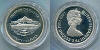Tristan da Gunha 25 Pence ~ Insel, Schiff und Möwe ~ -