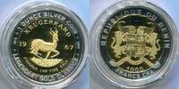 Benin 1000 Francs ~ mit Motiv vom Krugerrand, mit Teilvergoldung ~ -