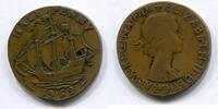 Großbritannien Marke ~ falsche Ronde mit Riffelrand und zu klein ~ -