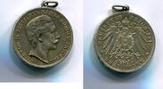 Preussen 3 Mark ~ Wilhelm II. als Anhänger ~ -