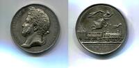 Frankreich, Bronze Medaille vers. Louis Philippe 1830-1848-auf das Gesetz über den Bau der wichtigsten Eisenbahnl, -