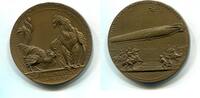 Deutschland, Bronze-Medaille Auf die Notlandung des Zeppelin XII bei Luneville, -
