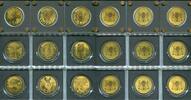 9 x 1/200 Unze Gold o.J. Tchad / Tschad ~ Gold Collection - Big Five ~ stgl