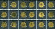 9 x 1/200 Unze Gold o.J. Tchad / Tschad ~ Gold Collection - Martin Luther ~ stgl