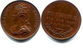 Mecklenburg-Strelitz, Bronze Medaille Sophie Charlotte 1744-1818-auf Ihren 51 Geburtstag, -
