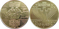 Deutschland 10 Euro 150 Jahre Rotes Kreuz - vergoldet -