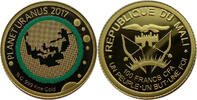 Mali 100 Francs CFA Unser Sonnensystem - Planet Uranus - 0,5 g Gold -