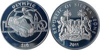 Sierra Leone 10 Dollars Olympische Sommerspiele 2012 in London -Hürdenlauf und London Taxi- -