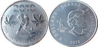 Kanada 5 Dollar Olympische Winterspiele 2010 in Vancouver-Eishockey-Silber Maple Leaf -