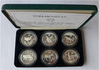 Turkmenistan 6 x 500 Manat Endangered Wildlife Silver Proof Collection -