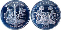 Sierra Leone 10 Dollar Olympische Winterspiele 2010 in Vancouver, Skisport und Eisschnelllauf -
