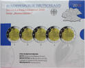 Bundesrepublik Deutschland 5 x 2 Euro Gedenkmünzenset Freie Hansestadt Bremen, Rathaus und Roland, Bremen -