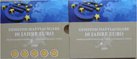 Bundesrepublik Deutschland 5 x 2 Euro Gemeinschaftsausgabe 10 Jahre Euro - WWU 1999-2009 -