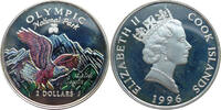 Cook Islands 2 Dollars 1996 Olympic National Park - Adler - coloriert PP... 9,90 EUR  plus 8,00 EUR verzending