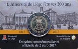 Belgien 2 Euro 200 Jahre Universität Lüttich - Coincard -