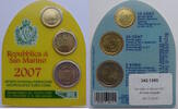 San Marino KMS 20 Cent, 50 Cent, 2 Euro Mini-KMS - in Coincard -