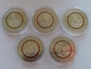 Bundesrepublik Deutschland 5 x 5 Euro Serie Klimazonen der Erde - Subtropische Zone - mit orangem Polymerring -