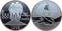 USA 1 Dollar Olympische Spiele 1996 in Atlanta - Radfahren - inkl orig. Etui -