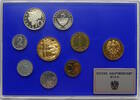 Österreich 16,67 Schilling + 2 Medaillen Kleinmünzensatz 2 Groschen - 10 Schilling mit Medaille Ferdinand I. + Münze Wien -