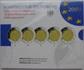 Bundesrepublik Deutschland 5 x 2 Euro Gedenkmünzenset - 10 Jahre Wirtschafts- und Währungsunion -