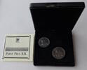 Vatikan 1 + 2 Lire Kursmünzen-Set - Justitia - Papstwappen -
