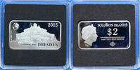 Salomon-Inseln 2 $ Silberbarren 1/2 Oz Silberbarren - Semperoper Dresden - -