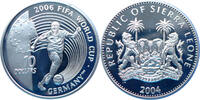 Sierra Leone 10 Dollar Gedenkmünze FIFA Fussball-Weltmeisterschaft in Deutschland 2006 -
