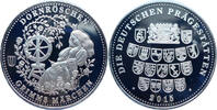 Deutschland Medaille Die Deutschen Prägestätten - Grimms Märchen - Dornröschen - versilbert -