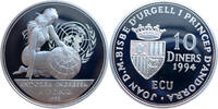 Andorra 10 Dinerst 1994 UN-Mitgliedschaft PP, Rand leicht fleckig 39,80 EUR35,00 EUR  plus 8,00 EUR verzending