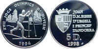 Andorra 5 Dinars Olympische Winterspiele 1994 in Lillehammer - Langlauf -